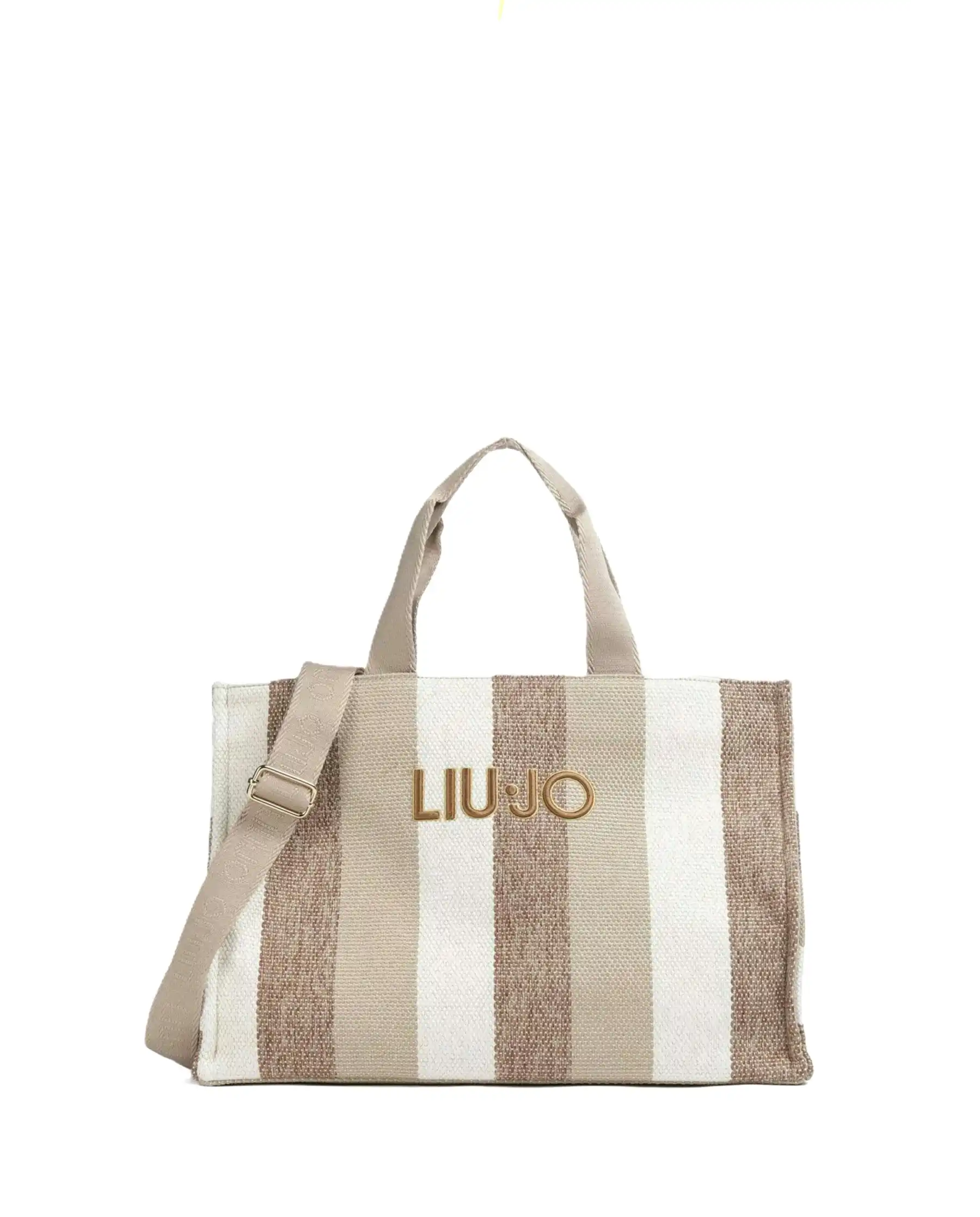 LIU JO BORSA STRIPED BEIGE