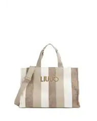 LIU JO BORSA STRIPED BEIGE