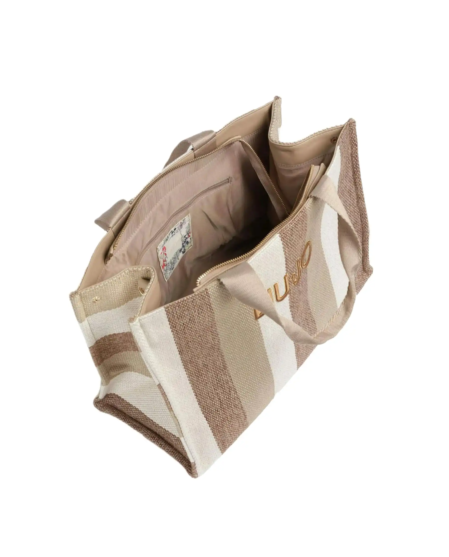 LIU JO BORSA STRIPED BEIGE