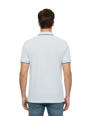 SUN 68 POLO SMALL STRIPE BIANCO