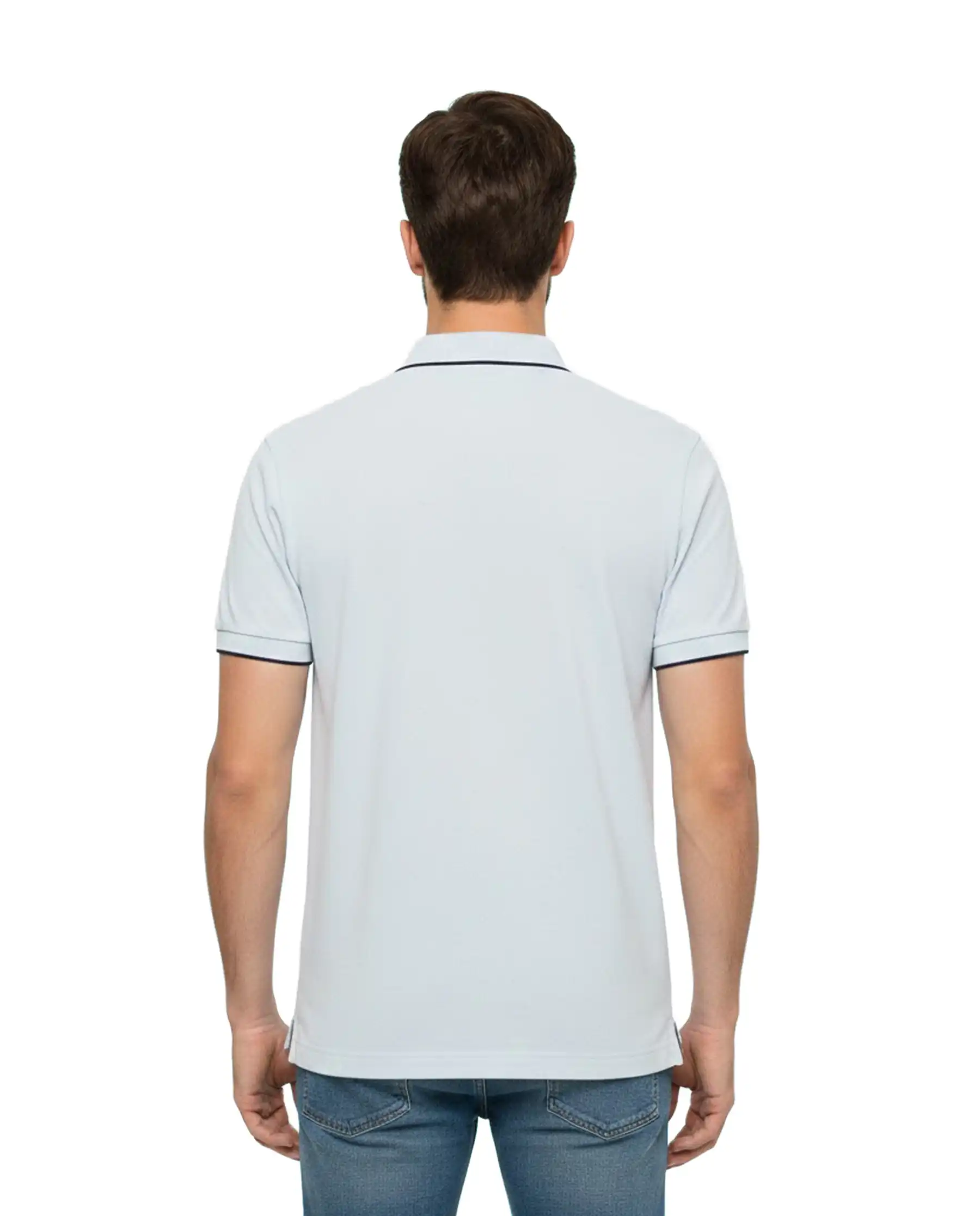 SUN 68 POLO SMALL STRIPE BIANCO