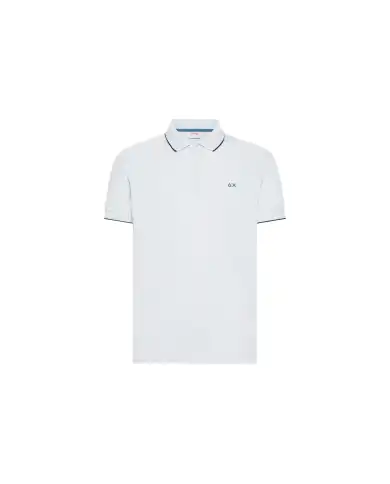 SUN 68 POLO SMALL STRIPE BIANCO
