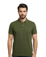 SUN 68 POLO SMALL STRIPE VERDE MILITARE