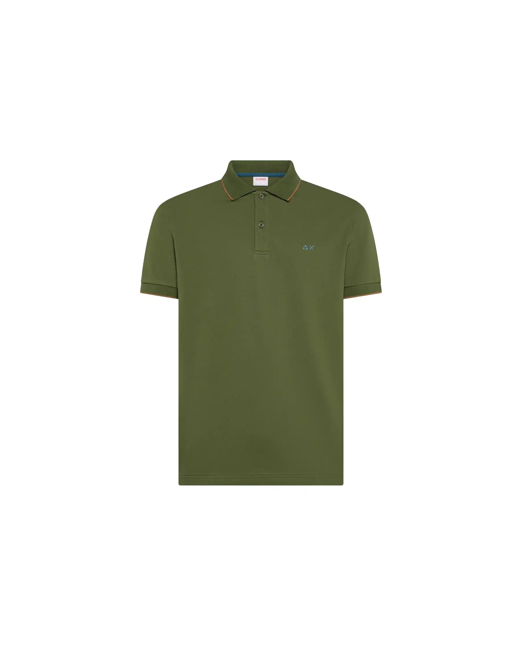 SUN 68 POLO SMALL STRIPE VERDE MILITARE