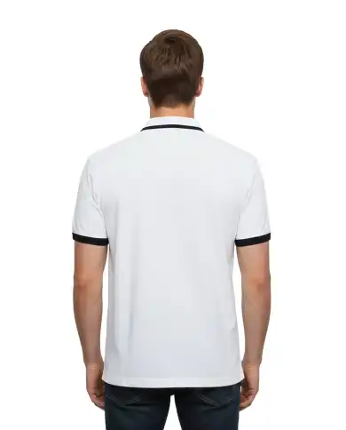 SUN 68 POLO BIG STRIPE BIANCO