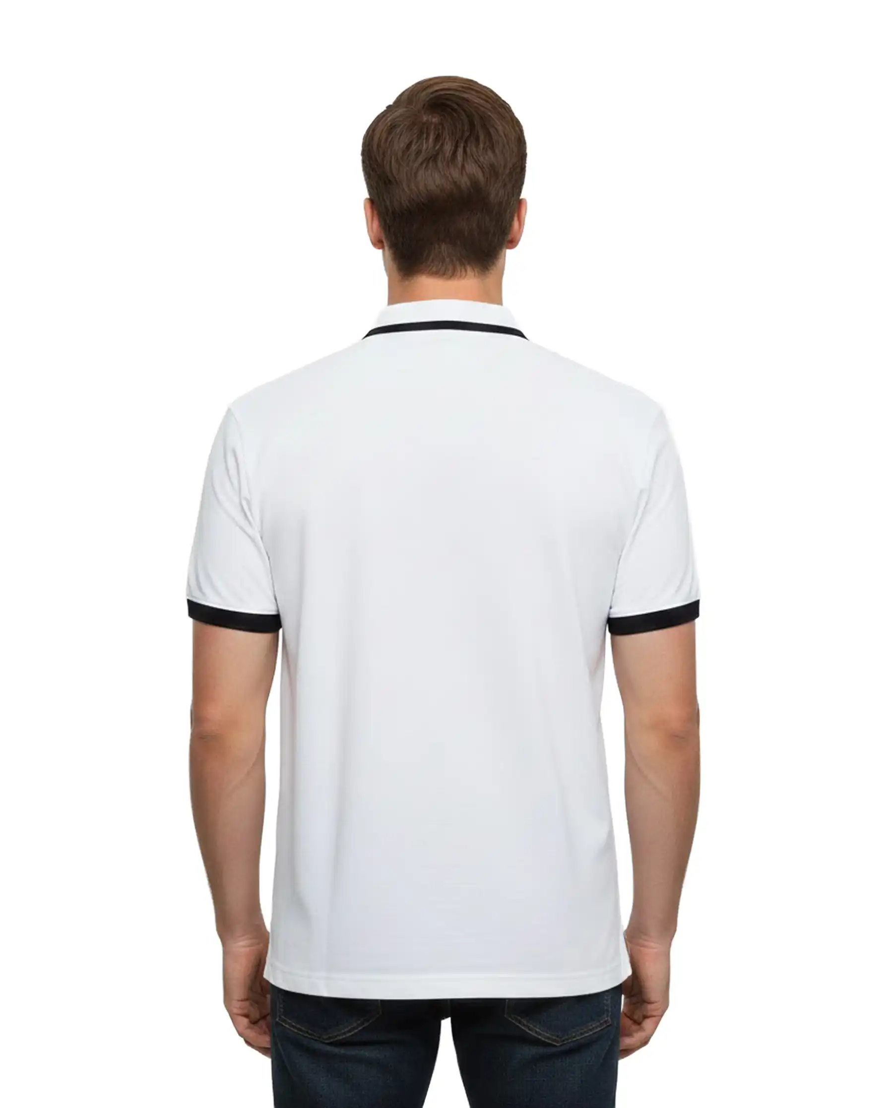 SUN 68 POLO BIG STRIPE BIANCO
