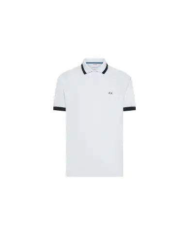 SUN 68 POLO BIG STRIPE BIANCO