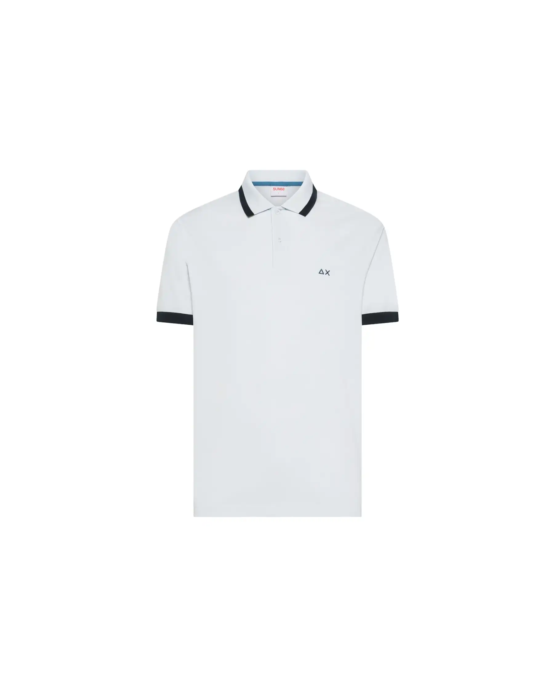 SUN 68 POLO BIG STRIPE BIANCO