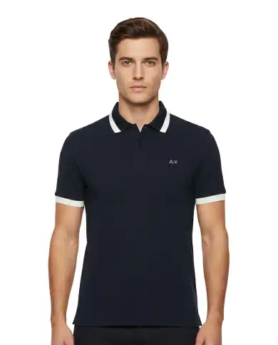 SUN 68 POLO BIG STRIPE BLU