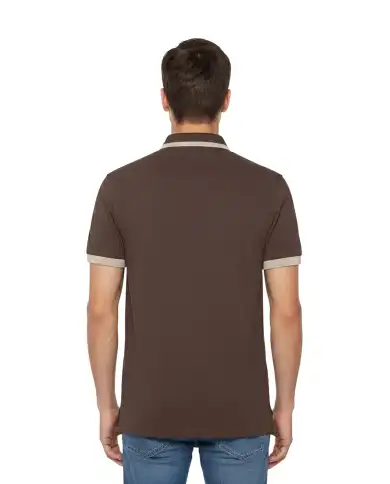SUN 68 POLO BIG STRIPE MARRONE