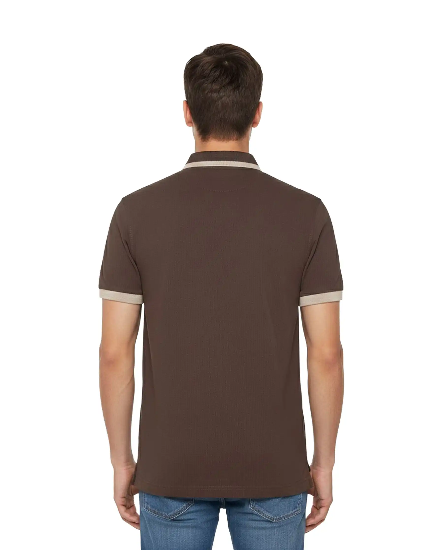 SUN 68 POLO BIG STRIPE MARRONE