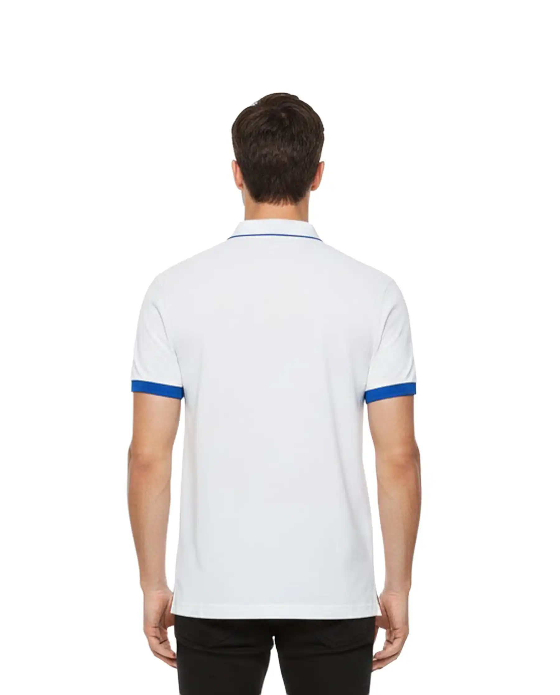 SUN 68 POLO SMALL STRIPE FLUO BIANCO