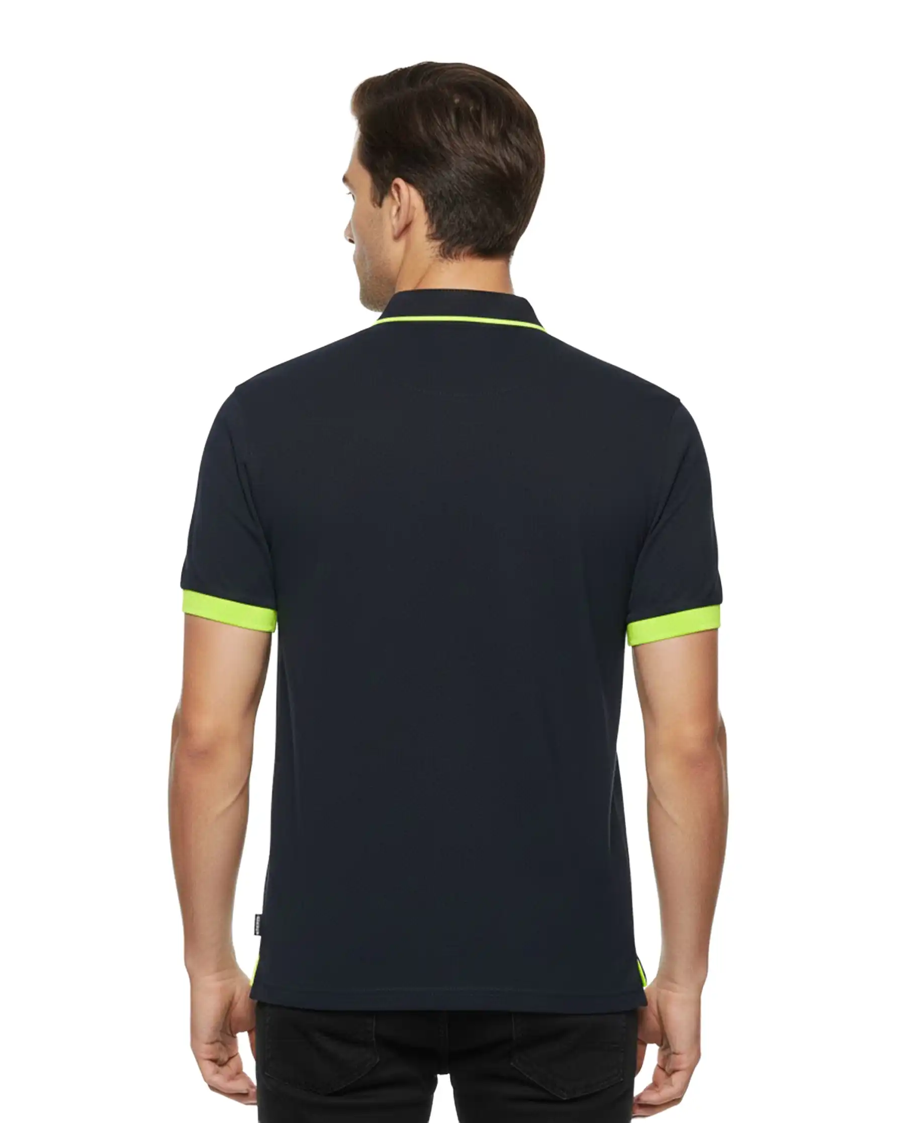 SUN 68 POLO SMALL STRIPE FLUO BLU