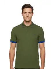 SUN 68 POLO SMALL STRIPE FLUO VERDE MILITARE