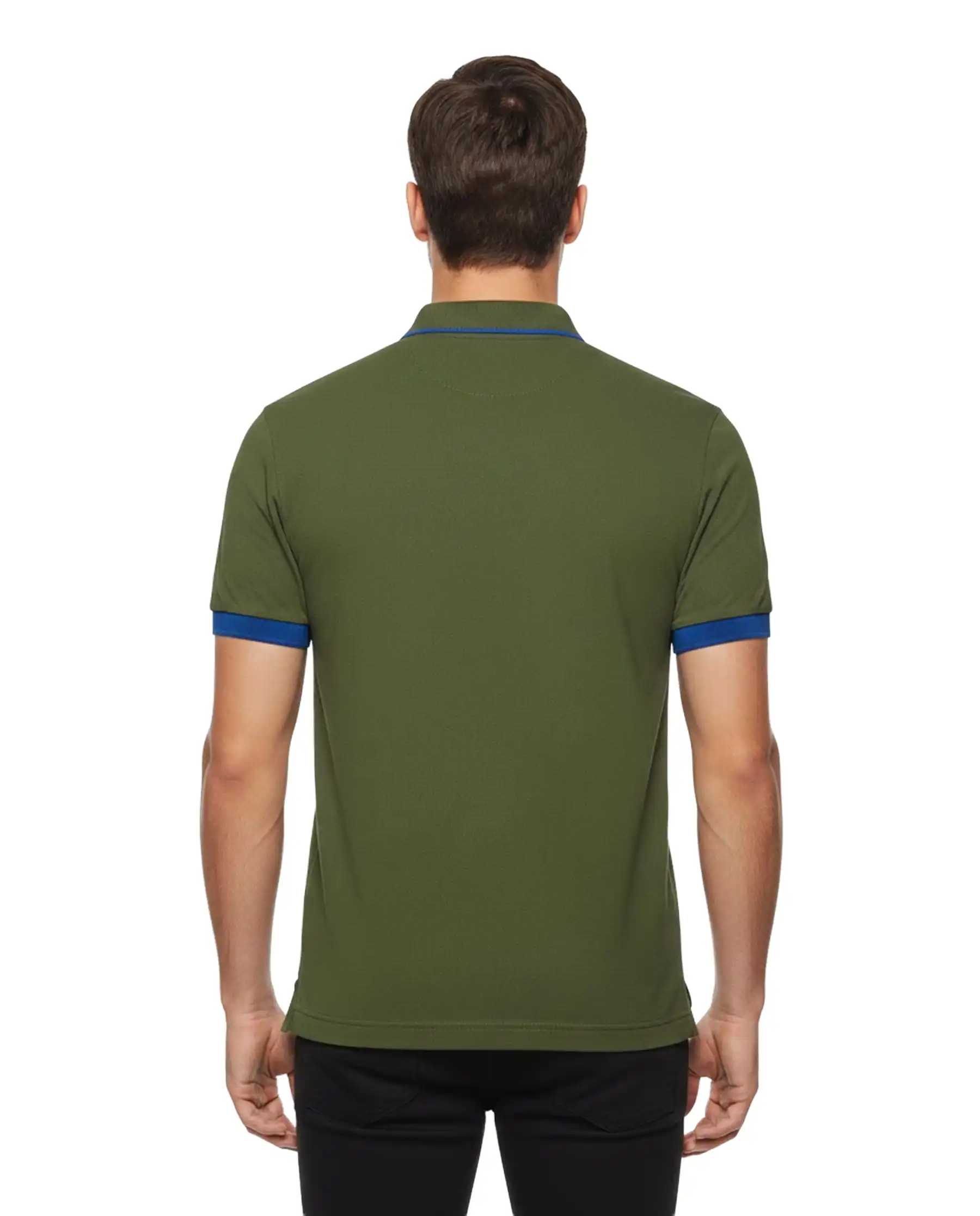 SUN 68 POLO SMALL STRIPE FLUO VERDE MILITARE