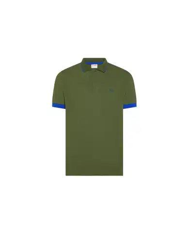 SUN 68 POLO SMALL STRIPE FLUO VERDE MILITARE