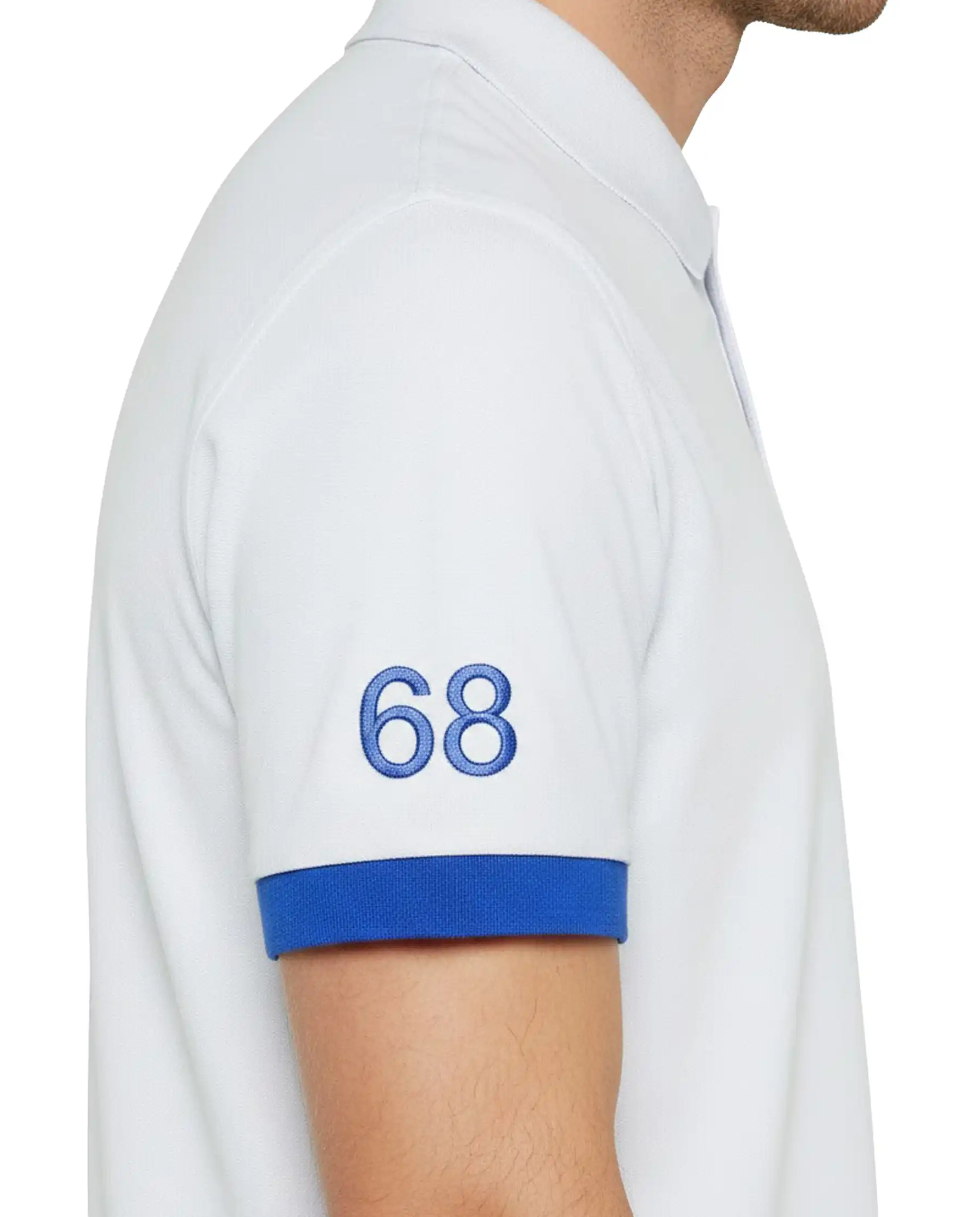 SUN 68 POLO BIG LOGO FLUO BIANCO