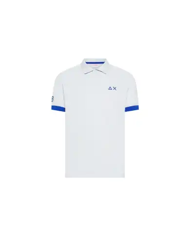 SUN 68 POLO BIG LOGO FLUO BIANCO