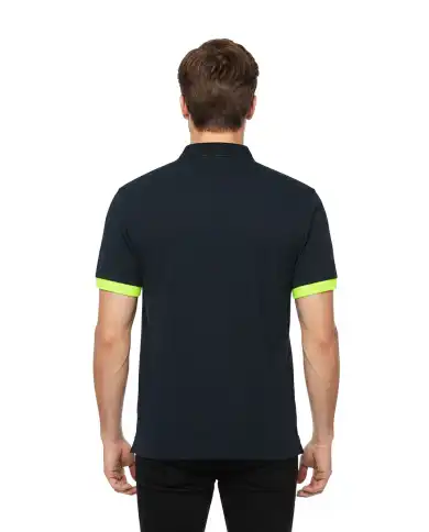 SUN 68 POLO BIG LOGO FLUO BLU