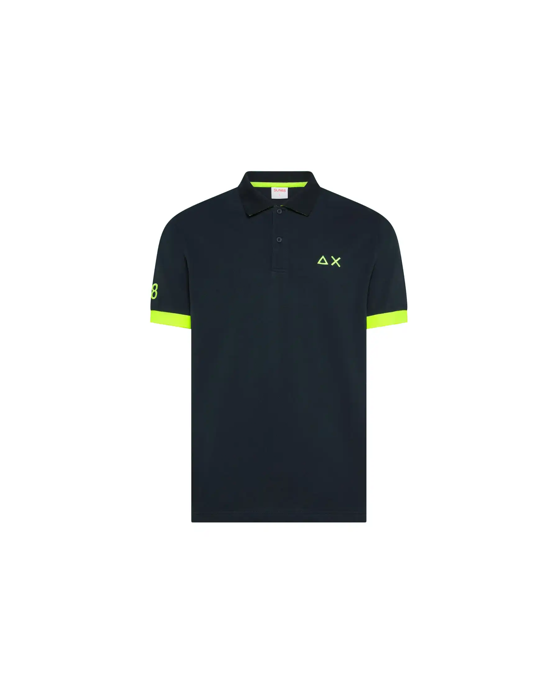 SUN 68 POLO BIG LOGO FLUO BLU