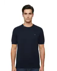 SUN 68 T-SHIRT SWEATER BASIC BLU