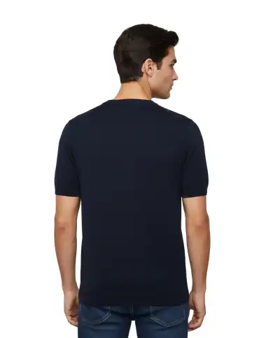 SUN 68 T-SHIRT SWEATER BASIC BLU