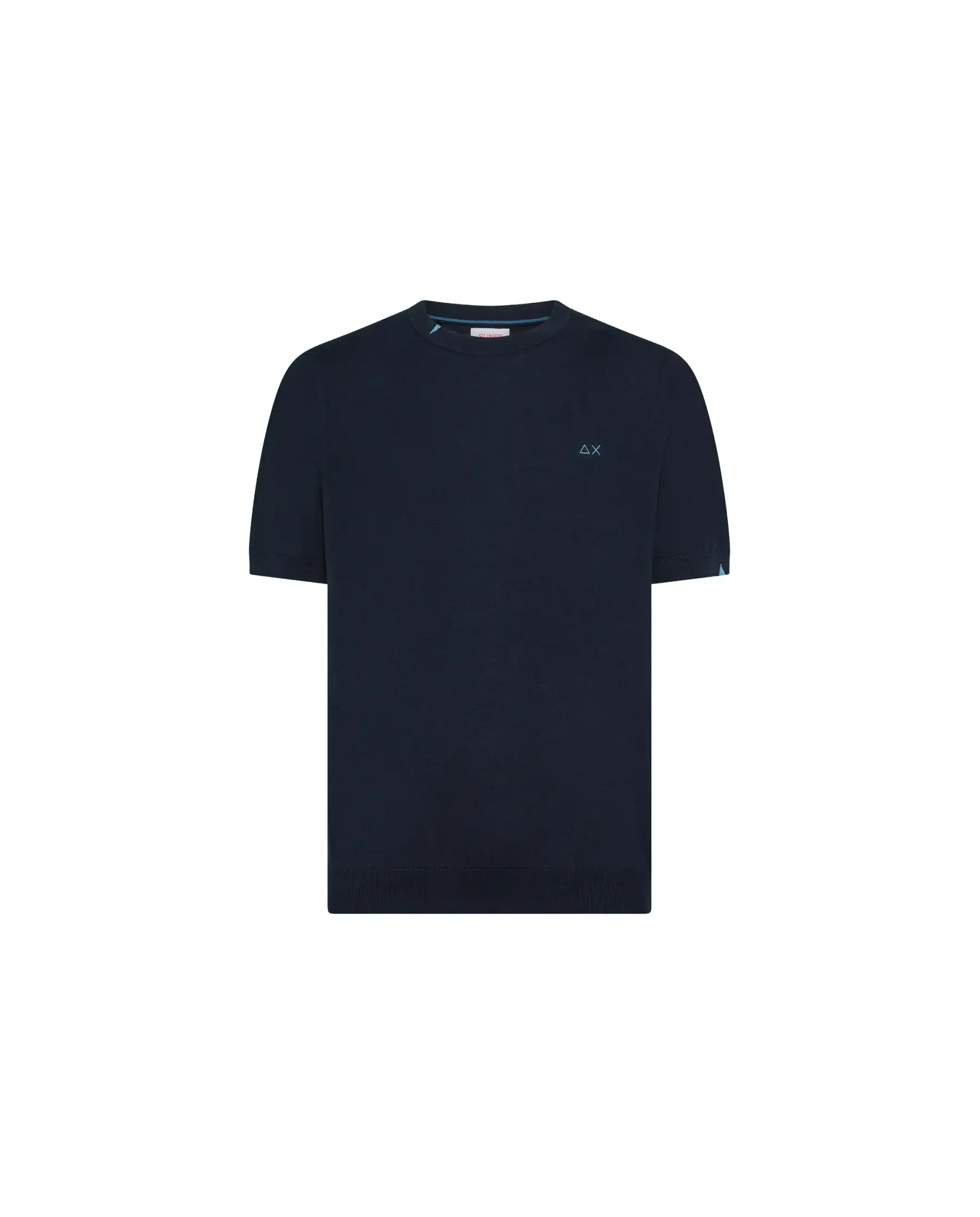 SUN 68 T-SHIRT SWEATER BASIC BLU