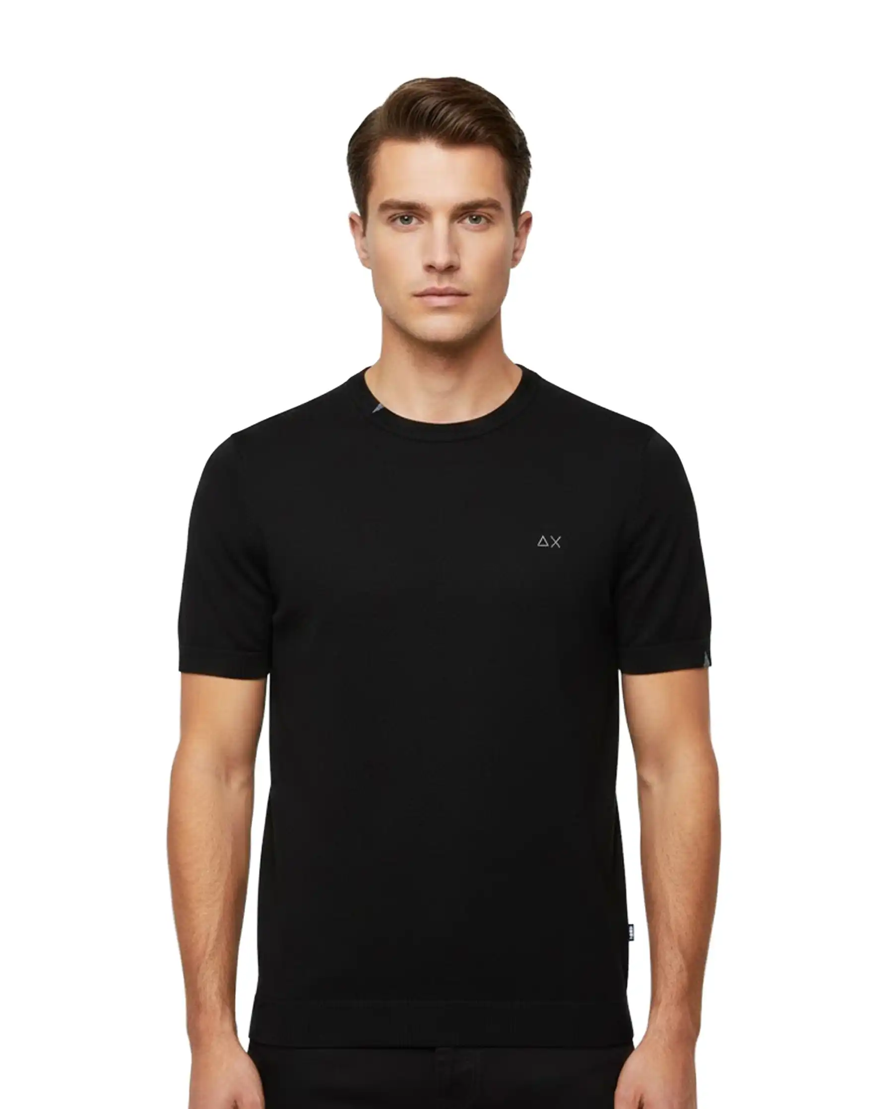 SUN 68 T-SHIRT SWEATER BASIC NERO