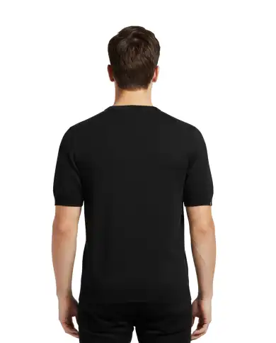 SUN 68 T-SHIRT SWEATER BASIC NERO