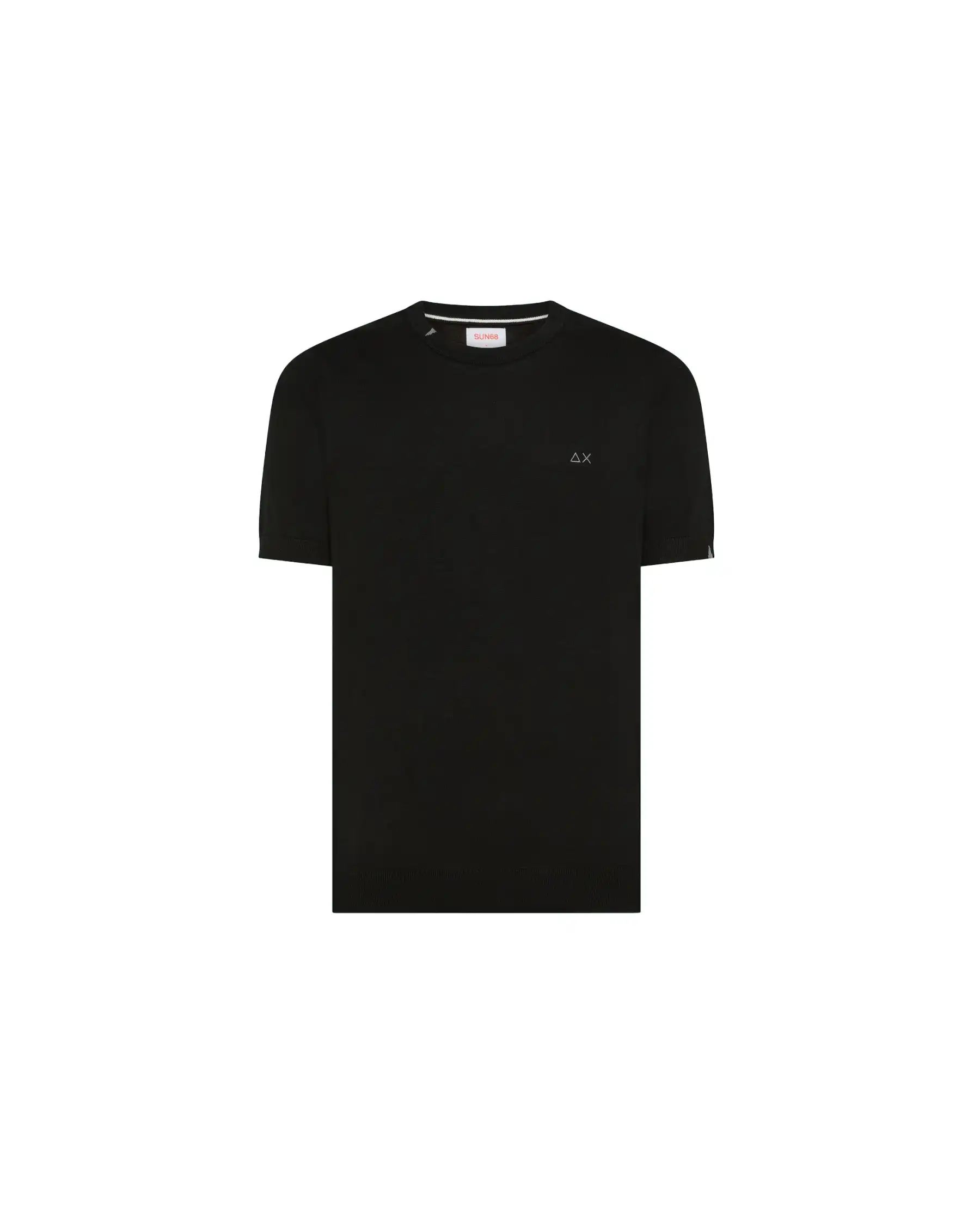 SUN 68 T-SHIRT SWEATER BASIC NERO