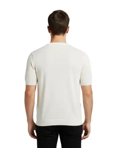 SUN 68 T-SHIRT SWEATER BASIC PANNA