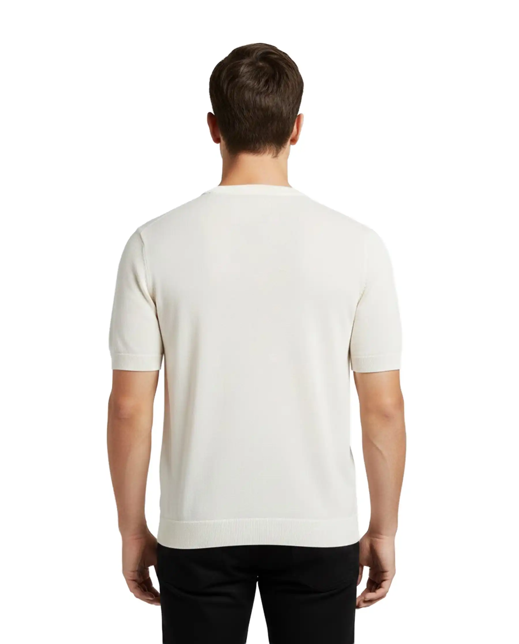 SUN 68 T-SHIRT SWEATER BASIC PANNA