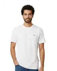 SUN 68 T-SHIRT BIG LOGO BIANCO