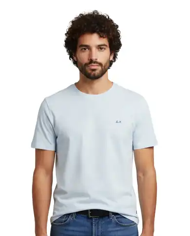 SUN 68 T-SHIRT PIQUET BIANCO