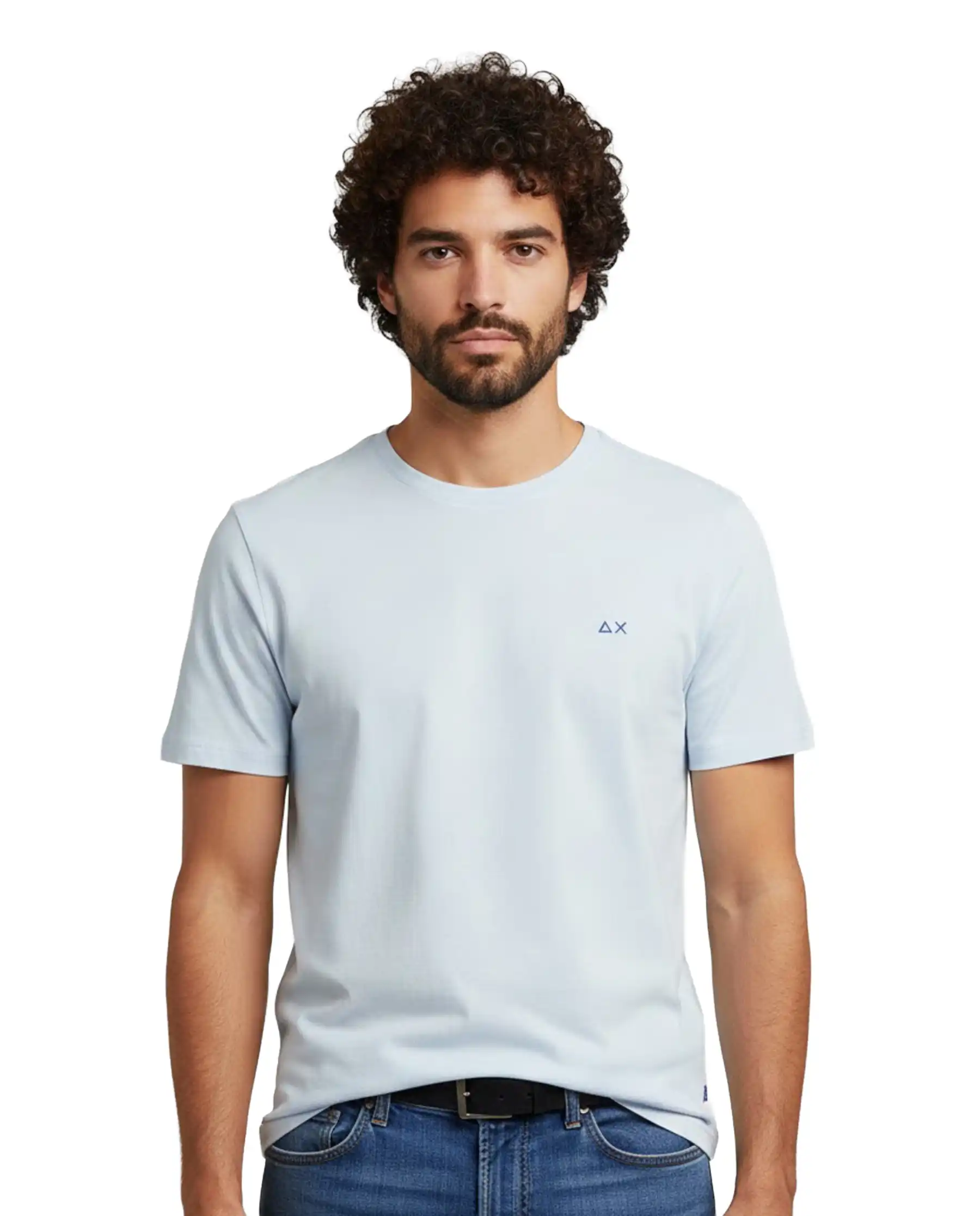 SUN 68 T-SHIRT PIQUET BIANCO