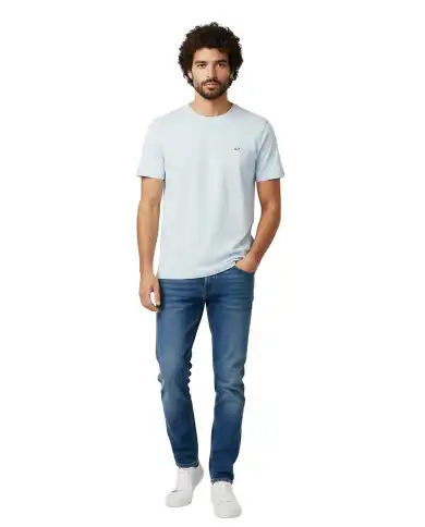 SUN 68 T-SHIRT PIQUET BIANCO