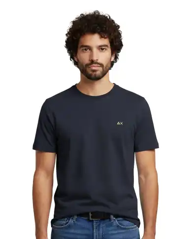 SUN 68 T-SHIRT PIQUET BLU