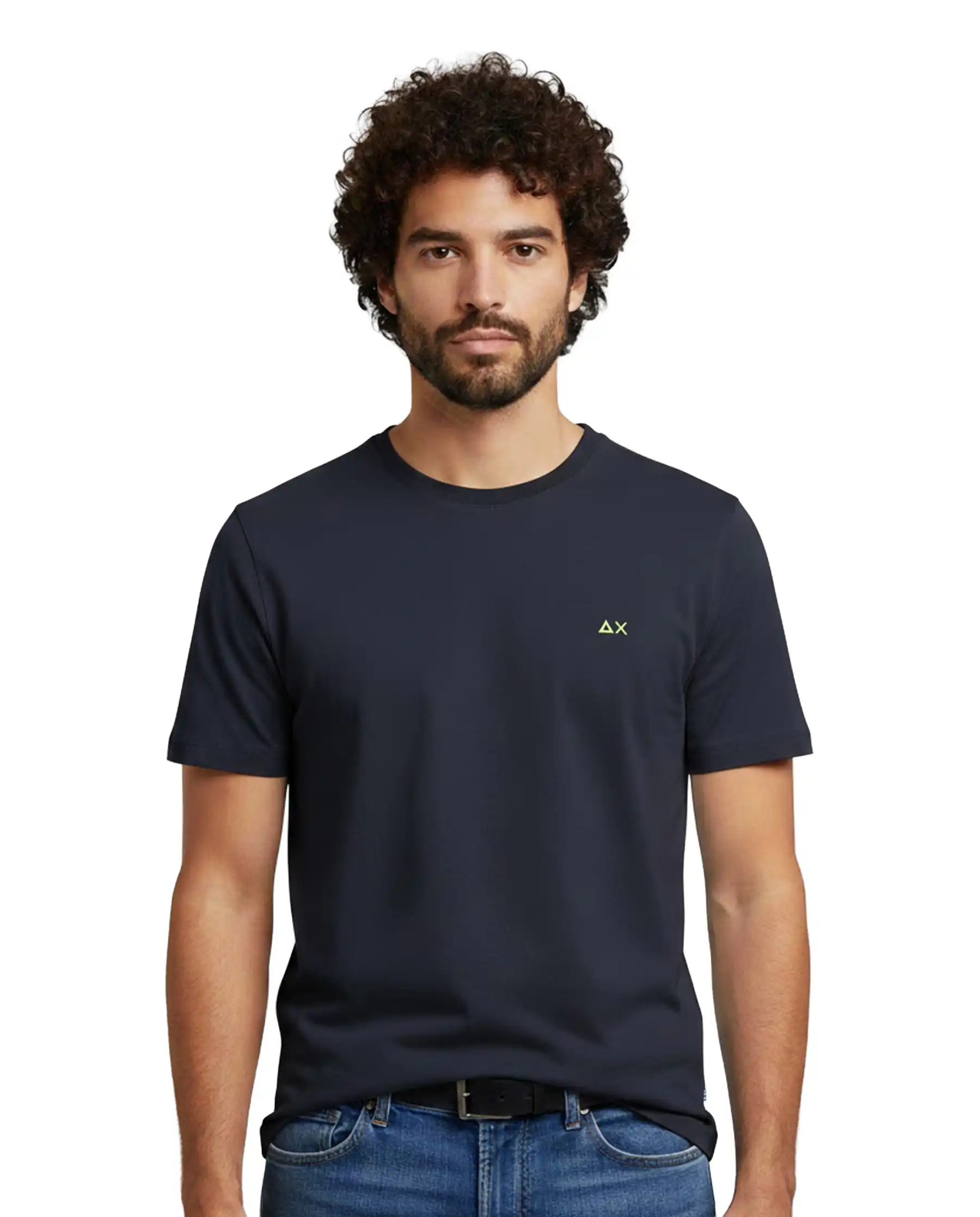 SUN 68 T-SHIRT PIQUET BLU