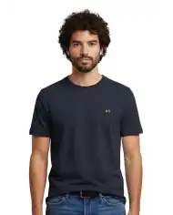SUN 68 T-SHIRT PIQUET BLU