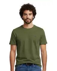 SUN 68 T-SHIRT PIQUET VERDE MILITARE
