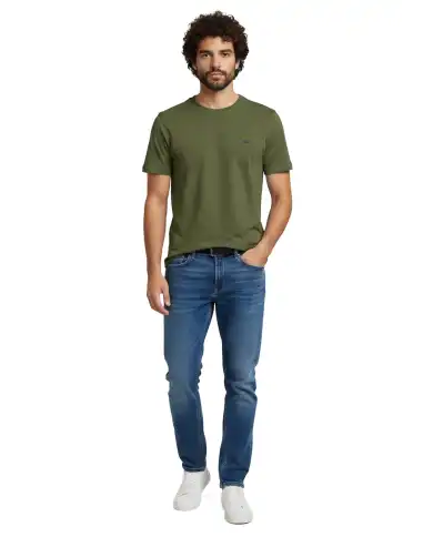 SUN 68 T-SHIRT PIQUET VERDE MILITARE