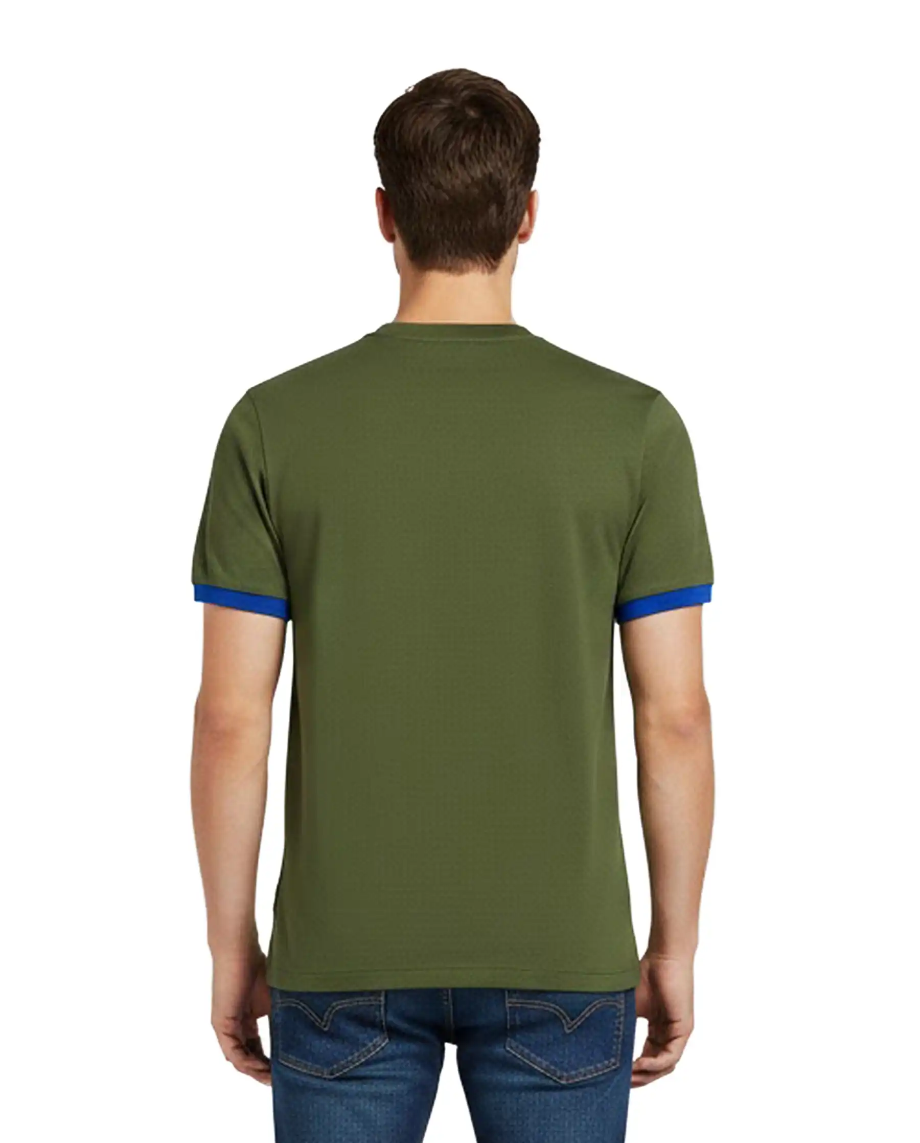 SUN 68 T-SHIRT PIQUET LOGO FLUO VERDE MILITARE