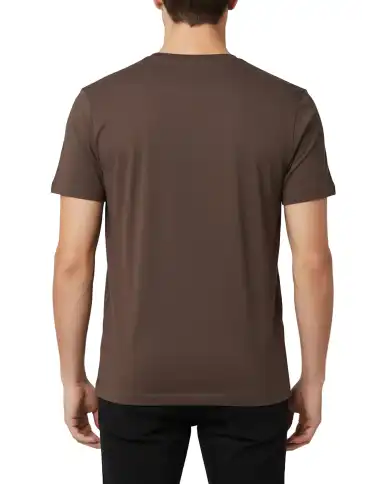 SUN 68 T-SHIRT JERSEY MERCERIZED MARRONE