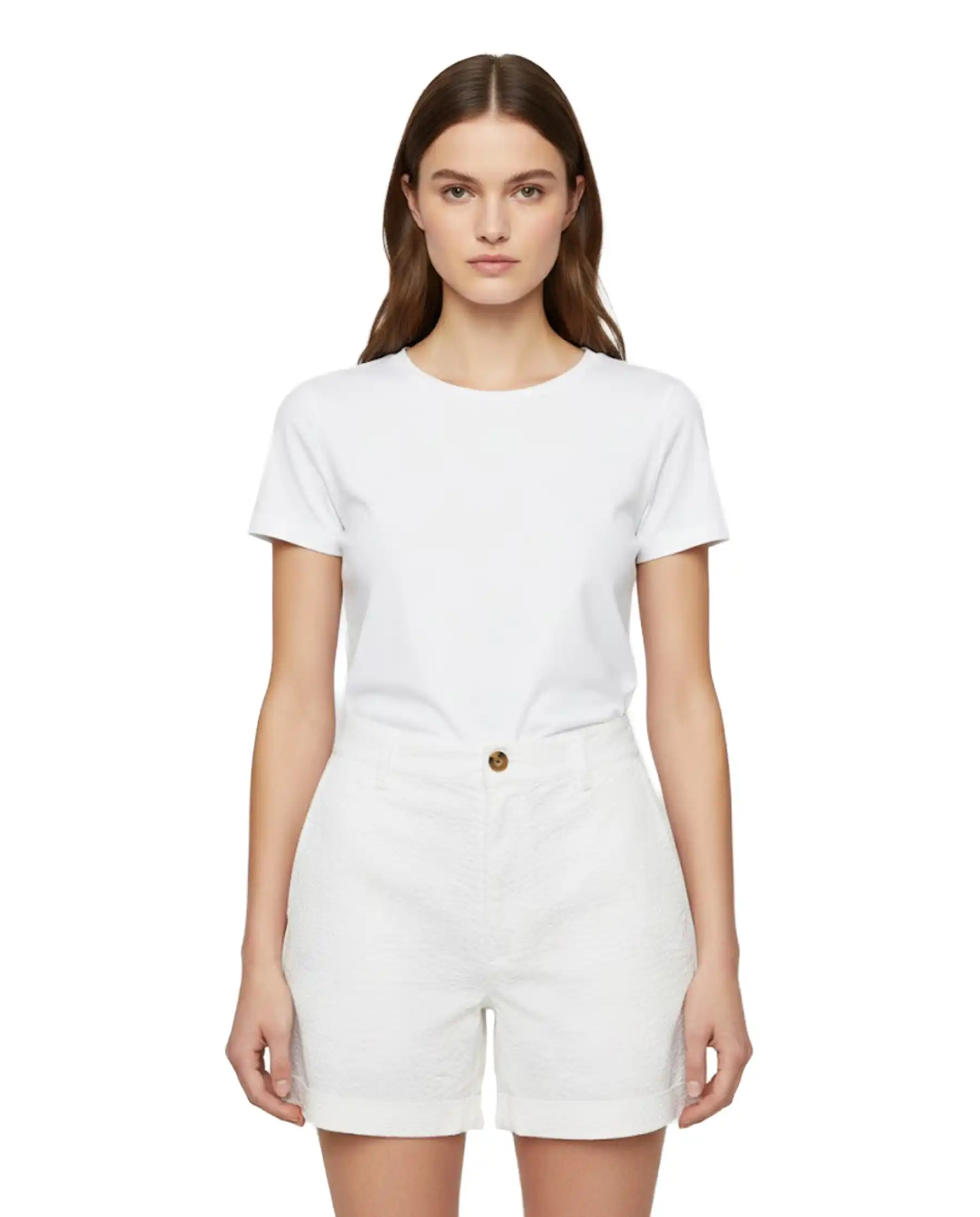 SUN 68 BERMUDA SEERSUCKER BIANCO