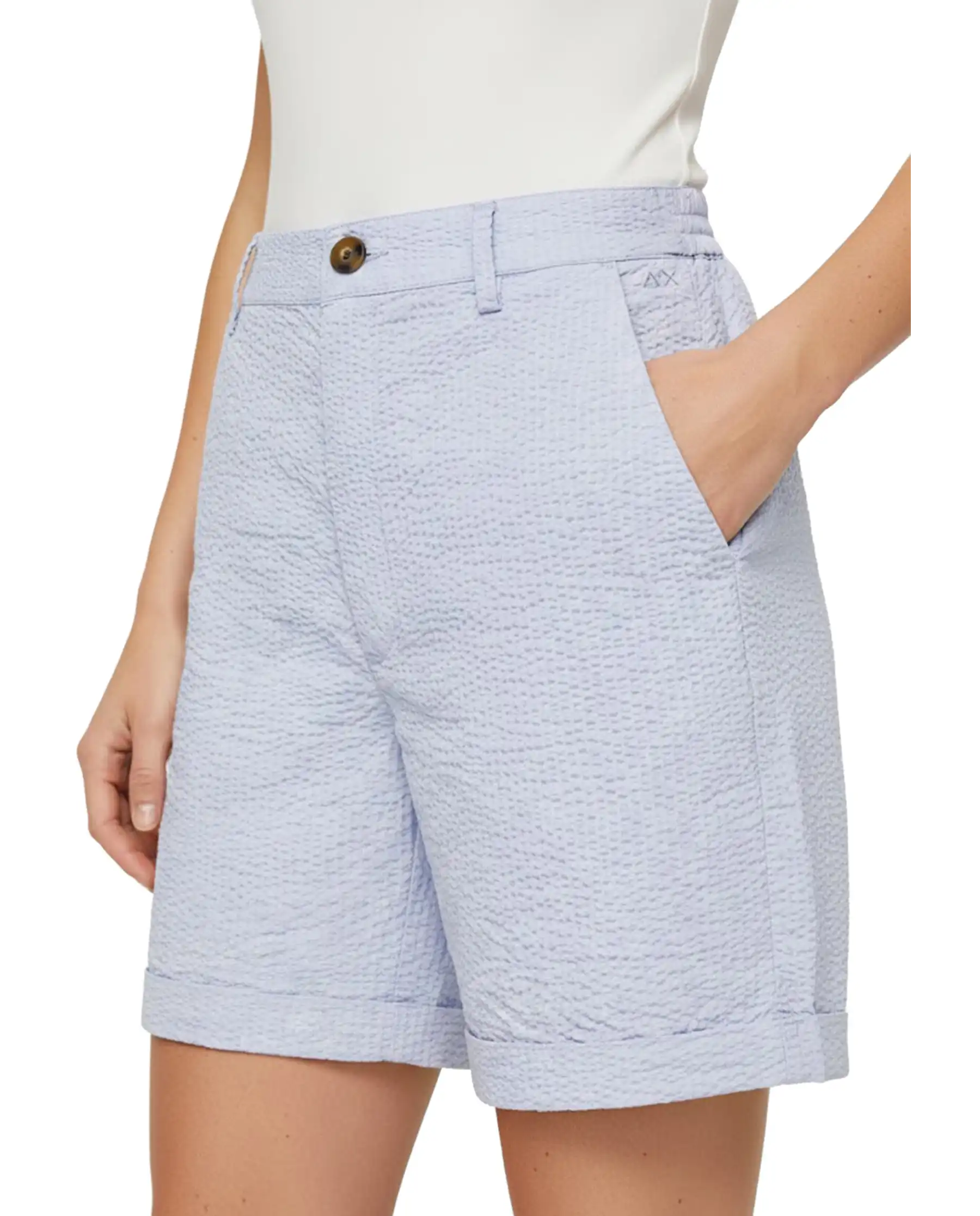 SUN 68 BERMUDA SEERSUCKER LILLA