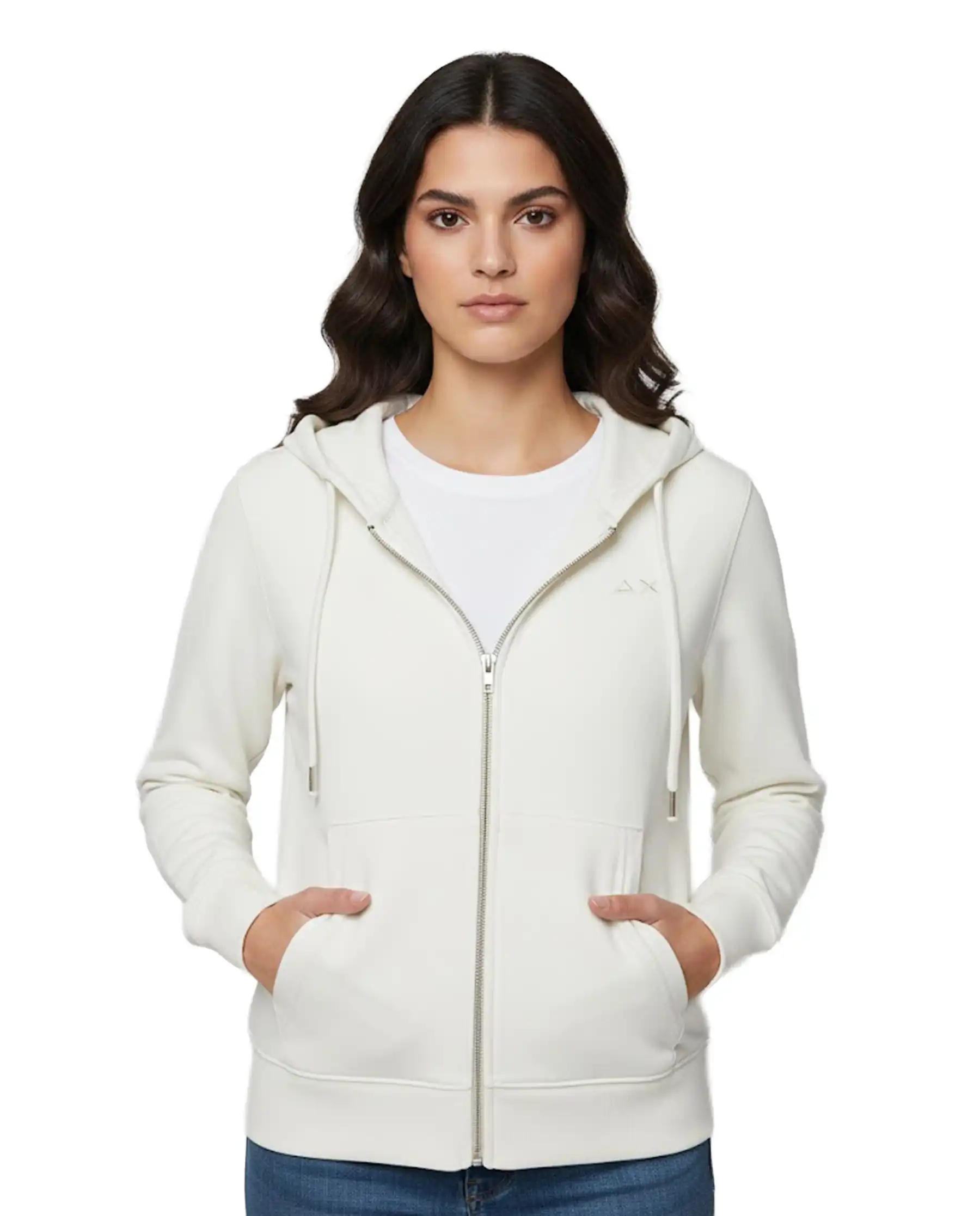 SUN 68 FELPA BASIC FLEECE PANNA