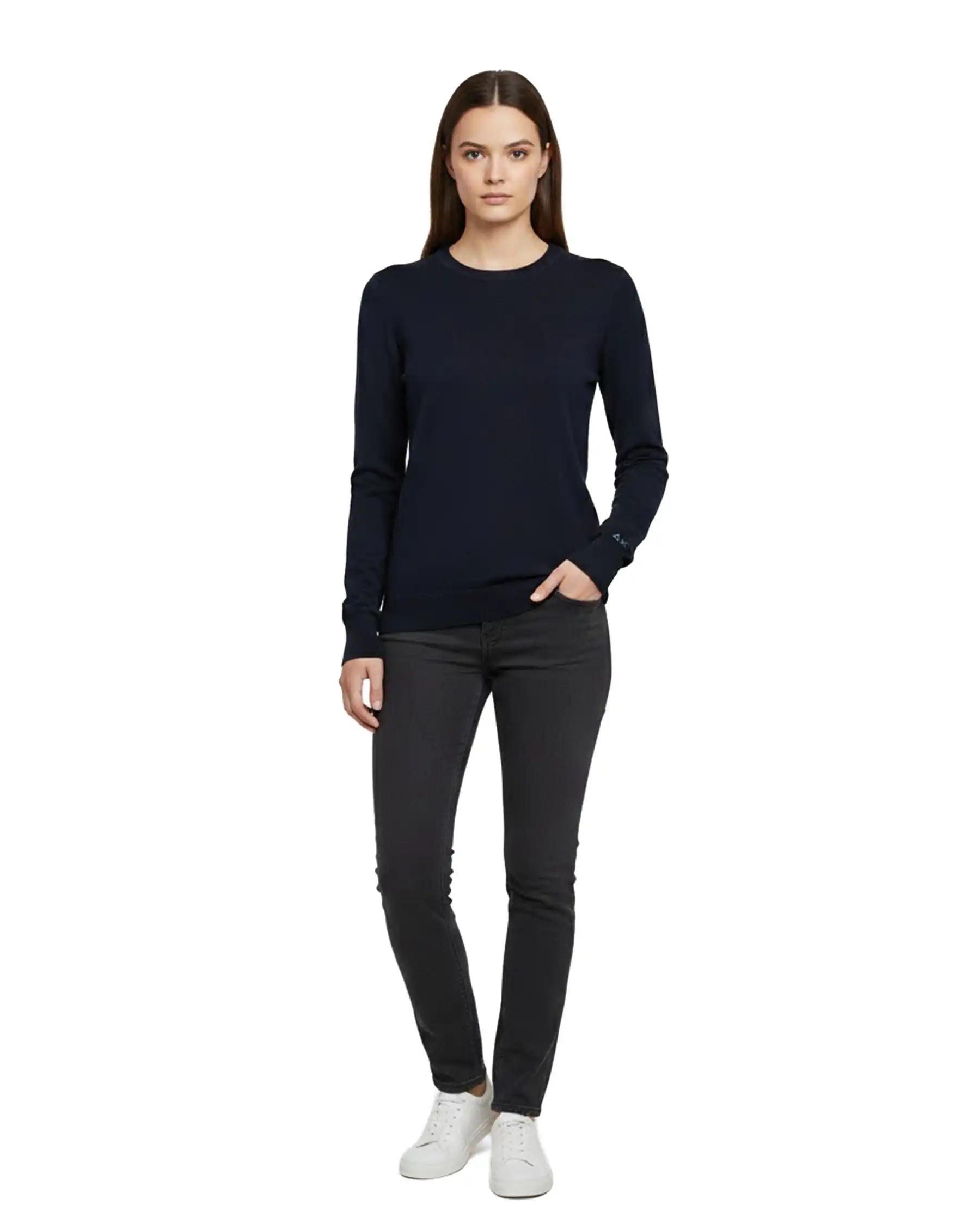 SUN 68 MAGLIA SWEATER BASIC BLU