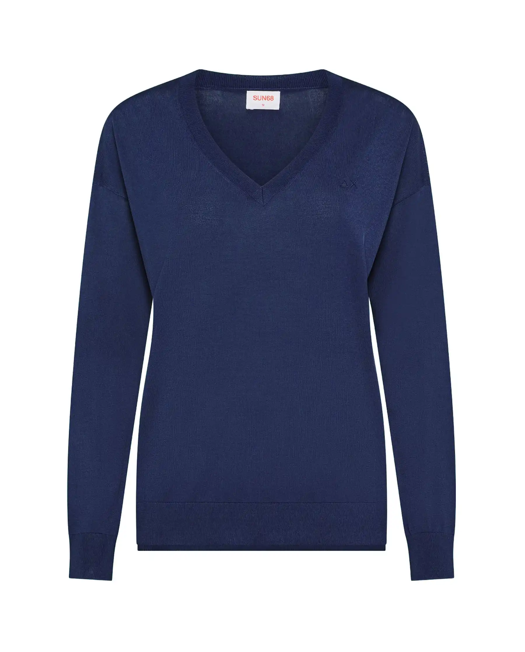 SUN 68 MAGLIA NECK SWEATER BLU
