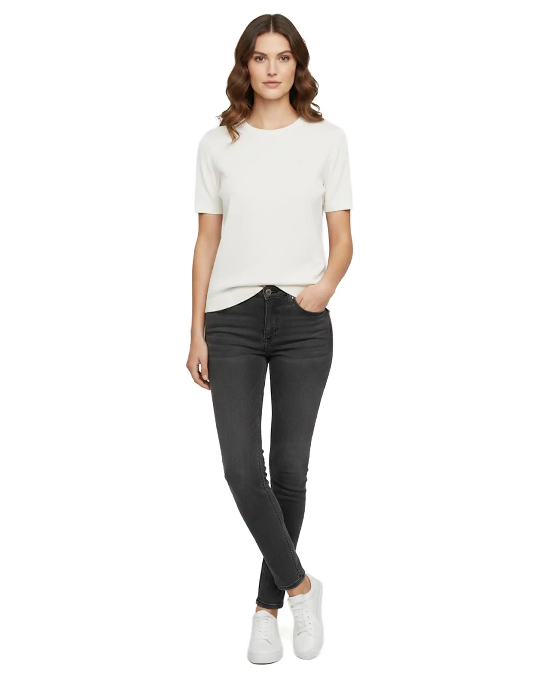 SUN 68 T-SHIRT SWEATER BIANCO