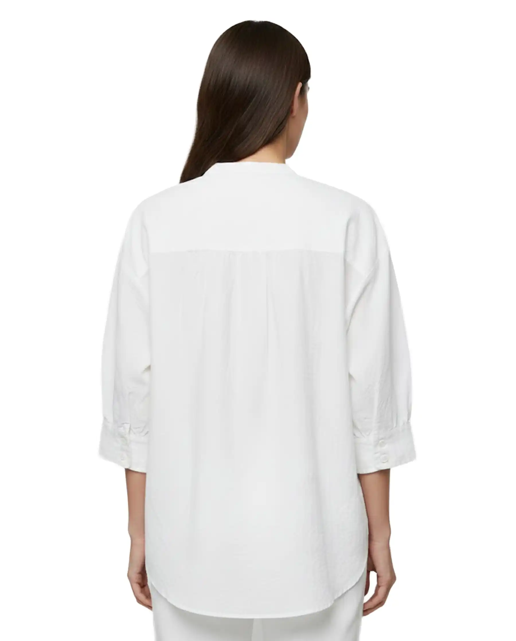 SUN 68 BLUSA HENLEY LINEN PANNA